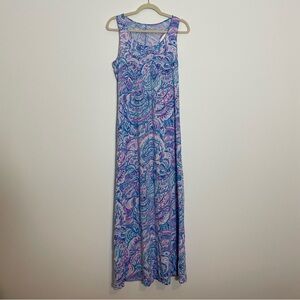Lilly Pulitzer Shell Print Blue and Pink Maxi Dress